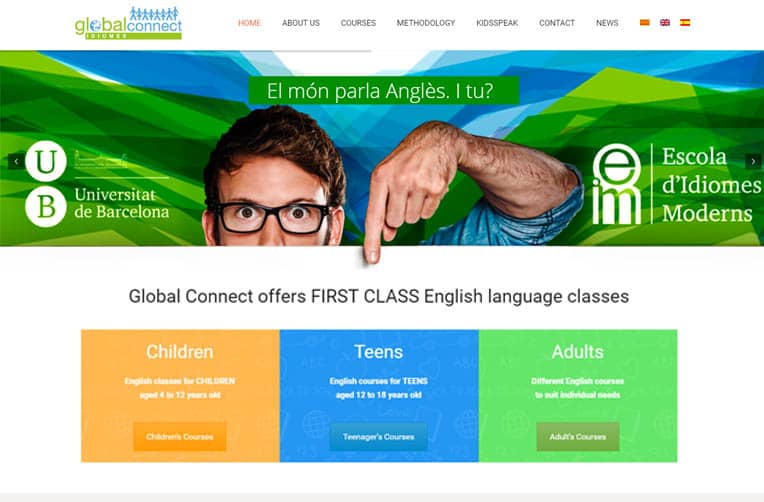 diseño web vilanova escualea de idiomas global connect idiomes